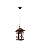 Pendant luminaire Gaudesi 60W brown-antik IP44