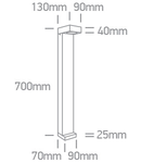 Petali LED 6W 480lm 3000K Ra80 220-240V IP65 anthracite