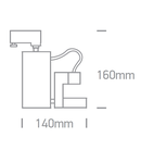 Pierce-I-R/A2 50W GU10 MR16, 100-240V, IP20, gri