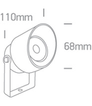 Pila S 5W 200lm 3000K 20° Ra80 230V IP65 antracit