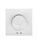 Placă frontală dimmer cu buton rotativ, alb