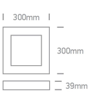 Plafonieră Plano Square LED 30W, 4000K, 2174lm,