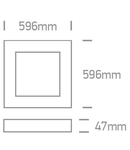 Plafonieră Plano Square LED 40W, 4000K, 2850lm, IP40, alb