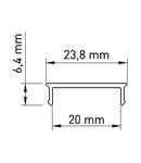 PMMA Cover TB flat / transparent 2m