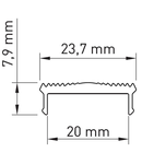 PMMA Cover TB narrow beam, angle 10° with TBR profile