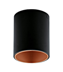 Polasso round 3,3W 3000K black copper