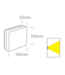 Pollux-A LED 9W 3000K 600lm 230V IP54 alb