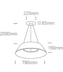 Porli L 80W 4800lm 3000K Ra80 230V IP20 alama periata