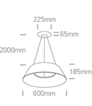 Porli M 60W 3600lm 3000K Ra80 230V IP20 alama periata