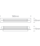 Prato LED 18W 1225lm 3000K Ra80 230V IP44 alb