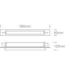 Prato LED 18W 1225lm 4000K Ra80 230V IP44 alb