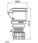 Priză CEE mobilă,, 5 poli, 16A 400V IP44