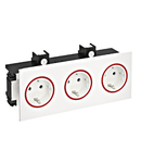 Priza date tripla pt.canal parapet SIGNA,RAL9001 crem