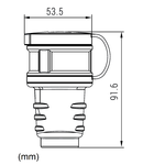 Priză Schuko, rezistentă la impact, 16A IP54 cu capac, tip F