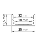 Profil aluminiu TBF L-2000mm W-25mm H-12,5mm