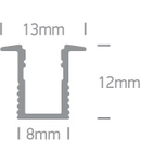 Profil aparent din aluminiu pt Slim Neoflex 2 metri aluminiu