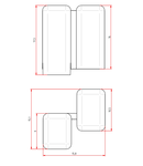 Protection-cover yellow for pin busbar on 1 MW