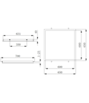 Recessed mounting frame for LED Panel LANO 3 625x625mm,white