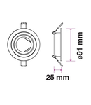 Recessed spot 1xGU10 round, brushed aluminium