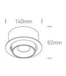 Riko-R COB LED 14W 4000K 1100lm, 36°, 700mA, IP20, alb