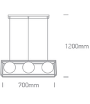 Rinia PL E14 3x8W 100-240V brass