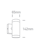 Rolo 1-WL 2x35W, 100-240V, GU10, IP54, negru