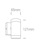 Rolo 1-WL 35W, 100-240V, GU10, IP54, negru