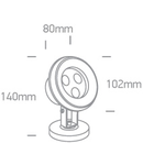 Sabadel S 3x1W 200lm 4000K Ra80 stainless steel