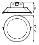 Segon Eco 17W Tri white 3K, 4K, 6K 230V 90°, EVG, alb