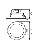 Segon Eco 9W Tri-white 3K, 4K, 6.5K, 230V, 90°, ECG, alb