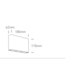 Sena LED, 2x6W, 2x400lm, 3000K, 230V, IP54,antracit