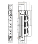 Separator cu fuzibile vertical 3 poli, NH 1, 250A jos, M12