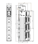 Separator cu fuzibile vertical 3 poli, NH 2, 400A sus, M12