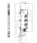 Separator cu fuzibile vertical NH00 160A, jos, M8, plat