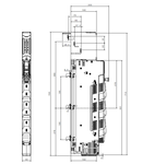 Separator cu fuzibile vertical NH00 160A, sus, M8, plat