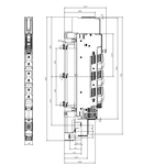 Separator cu fuzibile vertical NH00, 160A jos, M8, înalt