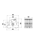 Separator cu siguranta 10x38 EasySwitch 3p 32A