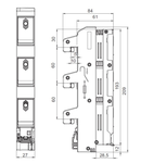 Separator de sarcină pt. portfuz. D0 CORON R, 3p, 63A