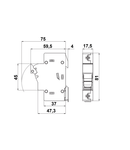 Separator modular pentru portfuzibile 10x38 1p 32A cu LED