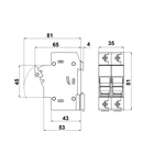 Separator modular pentru portfuzibile 10x38 2p 32A