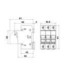 Separator modular pentru portfuzibile 10x38 3p 32A