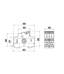 Separator pt. siguranta ultrarapida 10x38 EasySwitch 2p 32A