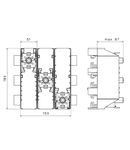 Set conectare 3 poli, fără capac, Cu flexibil 20-32 x 3-15