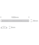 Shelf Strip LED 10W, 3000K, 750lm, 24V, 90°, IP20, SKIII