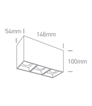 Sienna-II-M 3x7W, 3x550lm, 3000K, 100-240V, IP20, 36°, alb