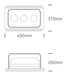 Sigma Trino LED Floodlight 3x50W 12000lm 4000K IP65 antrac.