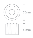 Siro LED 7W, 560lm, 3000K, 230V, IP20, 45°, alb