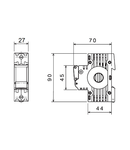 Soclu pentru portfuzibile D02, seria ARROW S, 1-pol, 16A