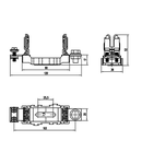 Soclu portfuzibil NH00 cu montaj contrap, 1pol, M8+bridă