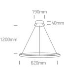 Sondrio 20W 1000lm 3000K Ra80 230V IP20 negru